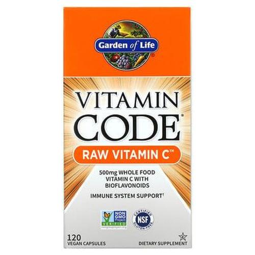 Garden Of Life Vitamin Code, Raw Vitamin C, 250 Mg, 120 Capsules Vegan 