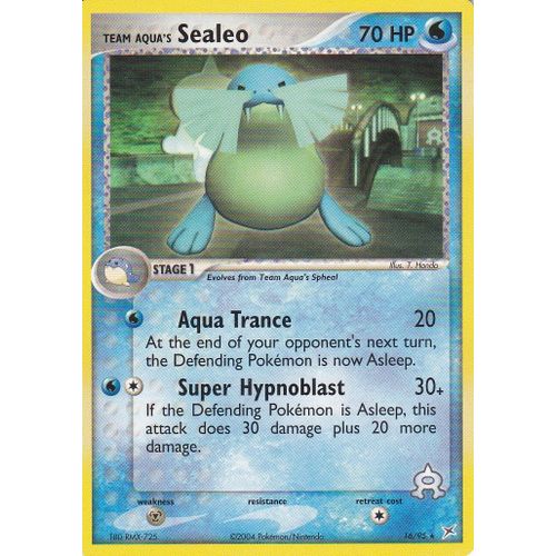 Carte Pokemon - Sealeo ( Phogleur ) - 16/95 - Team Aqua's - Version Anglaise -