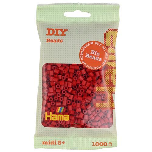 Hama Midi Sachet 1000 Perles Bio Rouge Noël