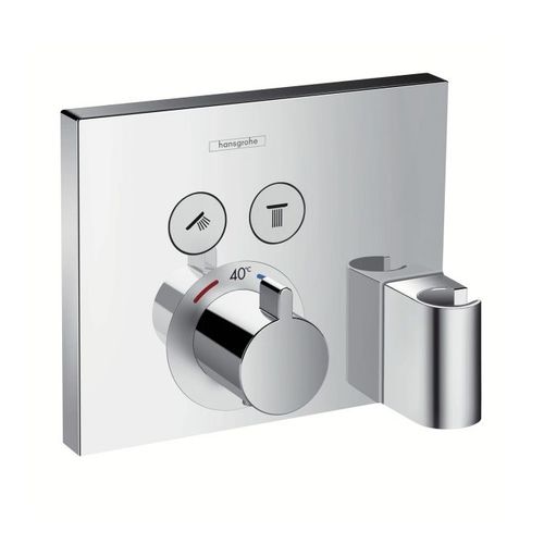 Set de finition pour mitigeur thermostatique ShowerSelect E encastré, fixfit et porter intégrés