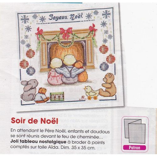 Patron Couture Broderie Modes Et Travaux N° 383950 : Tableau "Joyeux Noël"