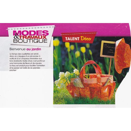 Patron Couture Décoration Modes Et Travaux N° 380501 : Cabas À Outils Et Chapeau De Jardin