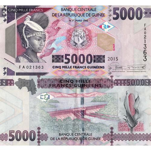 Guinée / 5.000 Francs / 2015 / P-49(A) / Xf