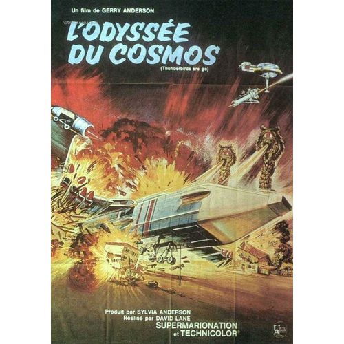 L'odyssee Du Cosmos / Thunderbirds Are Go - Véritable Affiche De Cinéma Pliée - Format 120x160 Cm - De David Lane Avec Sylvia Anderson, Ray Barrett- 1966