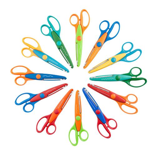 Jpc Creations Lot De 12 Ciseaux Cranteurs 16 Cm Coupe Assorties