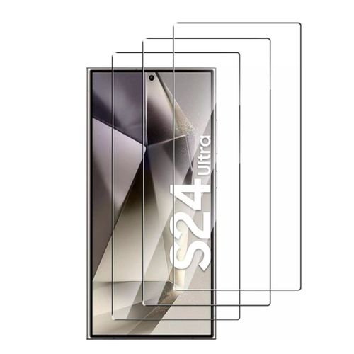Hqselection® Lot De 3 Verre Trempé Pour Samsung Galaxy S24 Ultra .Film De Protection D'écran Transparent - Anti Rayures - Ultra Résistant Dureté 9h