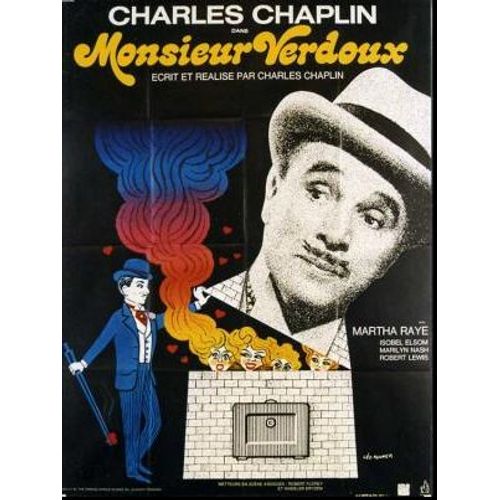Monsieur Verdoux - Véritable Affiche De Cinéma Pliée - Format 120x160 Cm - De & Avec Charles Chaplin Avec Mady Correll, Allison Rddan, Robert Lewis- 1946 Ressortie