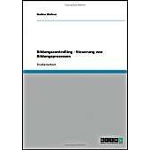 Bildungscontrolling - Steuerung Von Bildungsprozessen