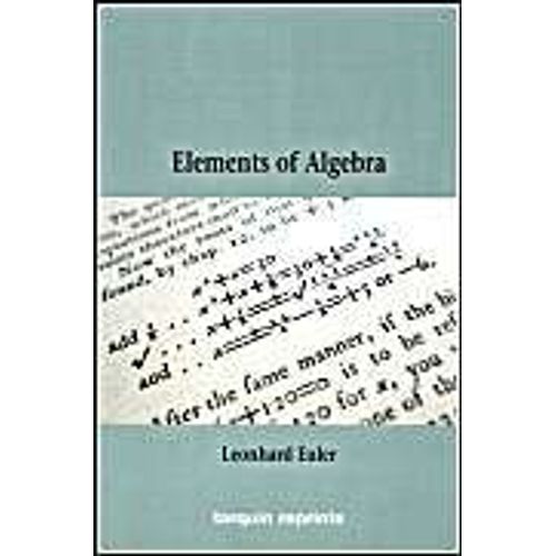 Euler's Elements Of Algebra