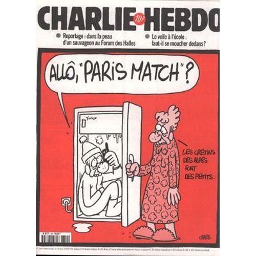 Charlie Hebdo N° 350 Du 03/03/1999 - Forum Des Halles - Le Voile A L'ecole - Charb.