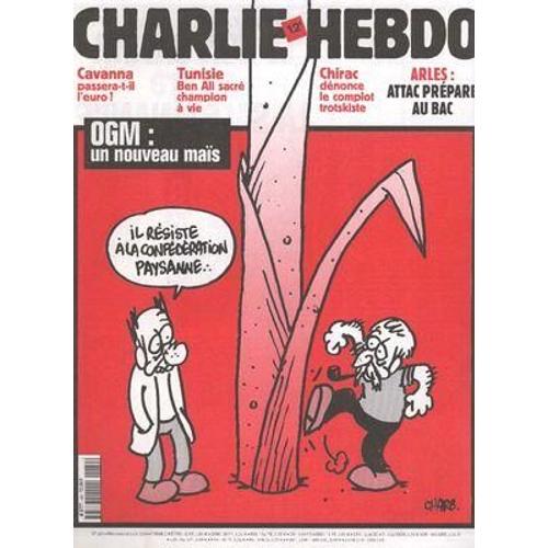 Charlie Hebdo N° 480 Du 29/08/2001 - Cavanna - Euro - Tunisie - Ban Ali - Chirac - Trotskiste - Arles - Attac - Ogm - Maã¬S - Charb.