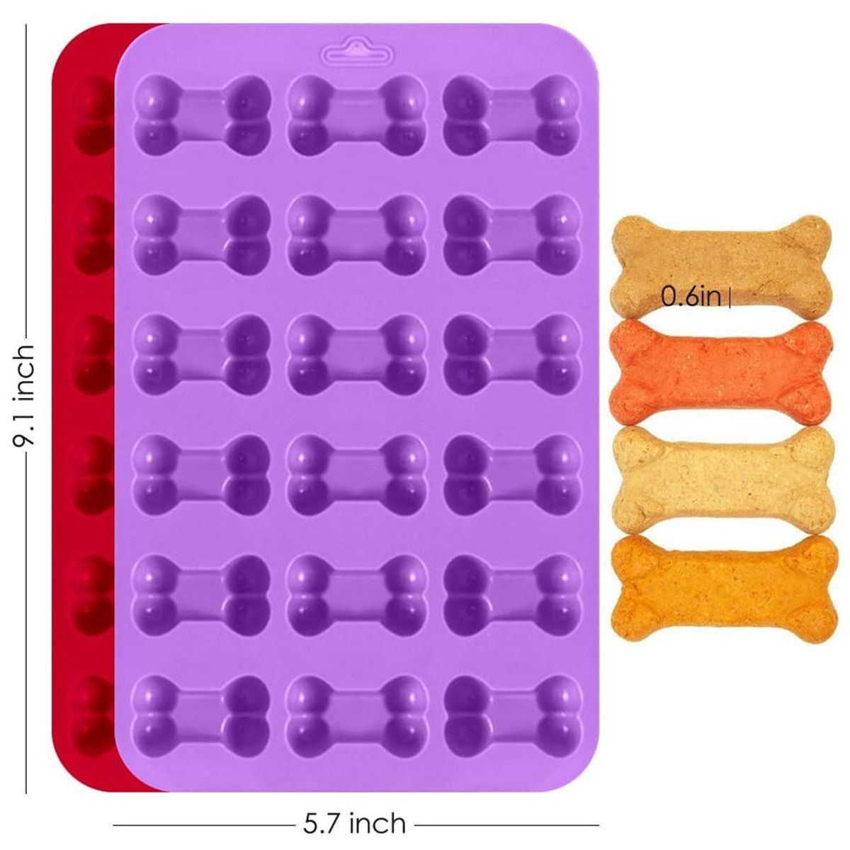 Pack De 3 Bacs  Glaons En Silicone En Forme De Patte De Ch... - 5