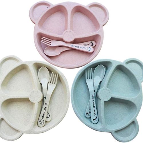 Kylewo Service De Table Pour Enfants 3 Pièces, Service D'assiettes Divisées Pour Enfants Sans Bpa | Goodnice