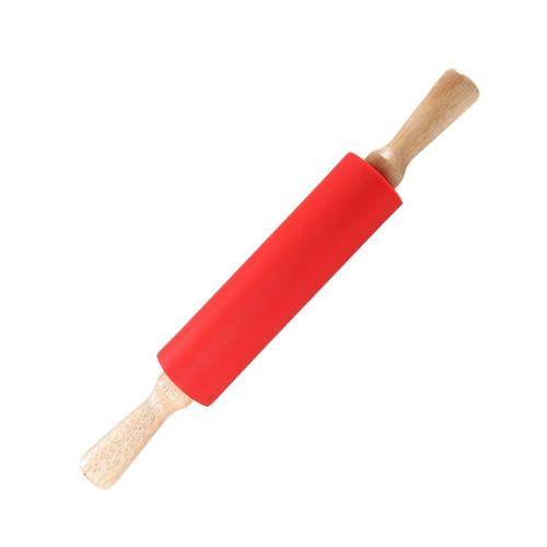 Rouleau À Pâtisserie En Silicone Pour La Cuisson - Surface En Bois Antiadhésive, Rouge Goodnice