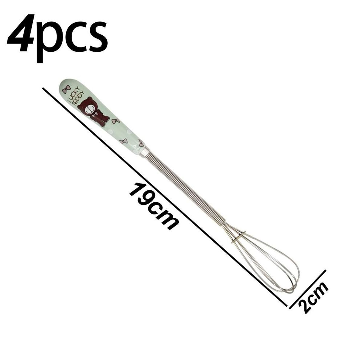 Petit Fouet Avec Manche En Acier Inoxydable, Mini Tiny Mixin... - 2