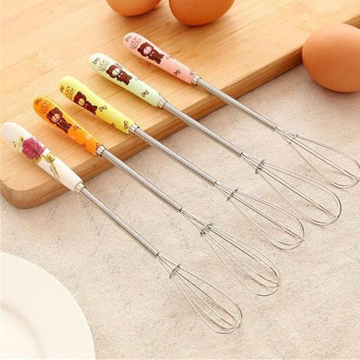 Petit Fouet Avec Manche En Acier Inoxydable, Mini Tiny Mixin... - 5