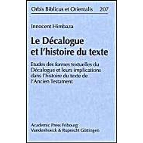 Le Décalogue Et L'histoire Du Texte