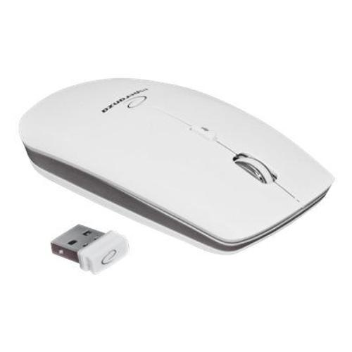 Esperanza EM120W - Souris - optique - 4 boutons - sans fil - 2.4 GHz - récepteur sans fil USB - blanc