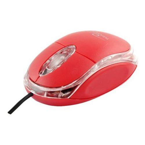 Titanum RAPTOR 3D - Souris - optique - 3 boutons - filaire - USB - rouge