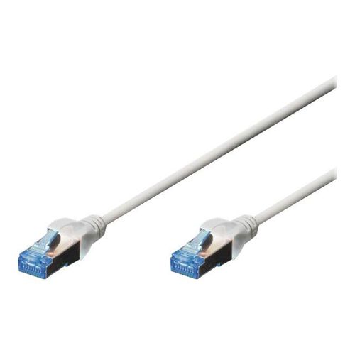 DIGITUS Professional - Cordon de raccordement - RJ-45 (M) pour RJ-45 (M) - 30 m - paire torsadée écrantée (F/UTP) - CAT 5e - démarré, sans crochet - gris, RAL 7044