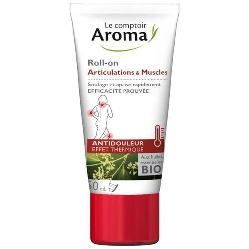 Le Comptoir Aroma Roll On Articulations & Muscles - Aux Huiles Essentielles Bio - 50 Ml 