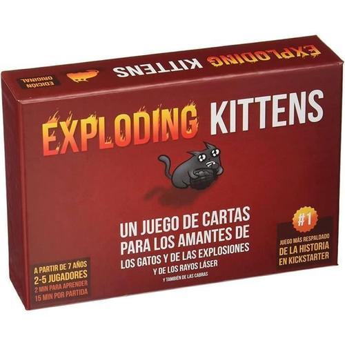 Exploding Kittens - Jeu De Cartes En Espagnol, 7+ Ans - Ekiek01es