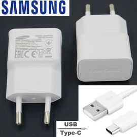 120cm Cable Cordon Blanc Origine + Chargeur Secteur Adaptateur Prise USB-C Charge non Rapide Original Samsung Compatible Galaxy A05 A05s M15 M35 F05 F15 F35 F55 A15 A25 A35 A55