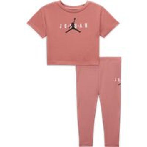 Ensemble Avec Legging Durable Jordan Pour Bébé (12 - 24 Mois) - Rose