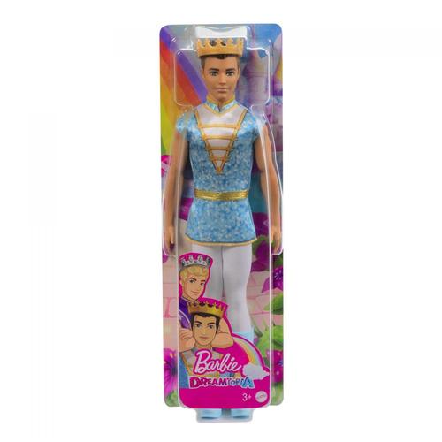 Dreamtopia Barbie - Ken Prince Brun Avec Couronne Dorée - Poupée Mannequin  - 3 Ans Et +