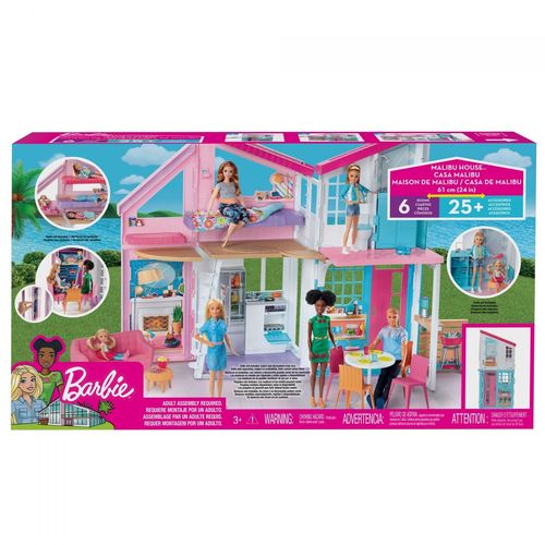 Barbie - La Maison À Malibu - Maison Poupée Mannequin - 3 Ans Et +