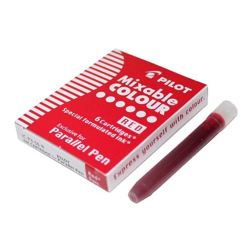 Pilot Lot De 3 Boites De 6 Cartouches D'encre Pour Stylo Parallel Pen Rouge