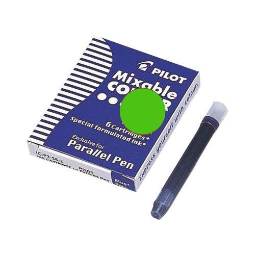 Pilot Lot De 12 Boites De 6 Cartouches D'encre Pour Stylo Parallel Pen Turquoise Citron Vert