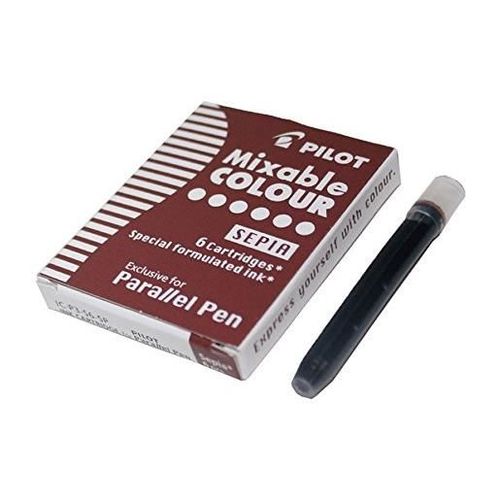 Pilot Lot De 3 Boites De 6 Cartouches D'encre Pour Stylo Parallel Pen Sepia