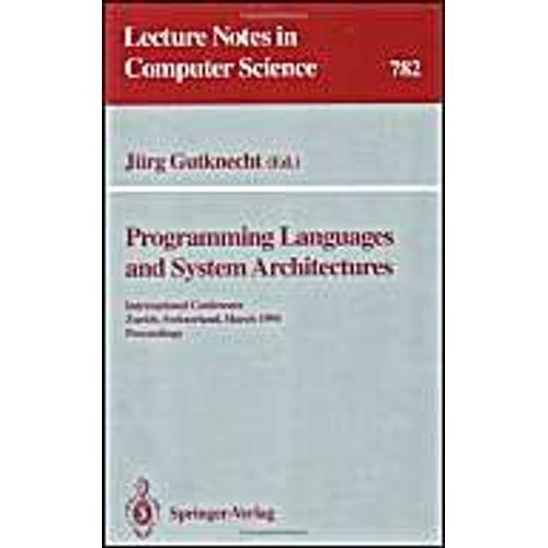 Programming Languages And System Architectures