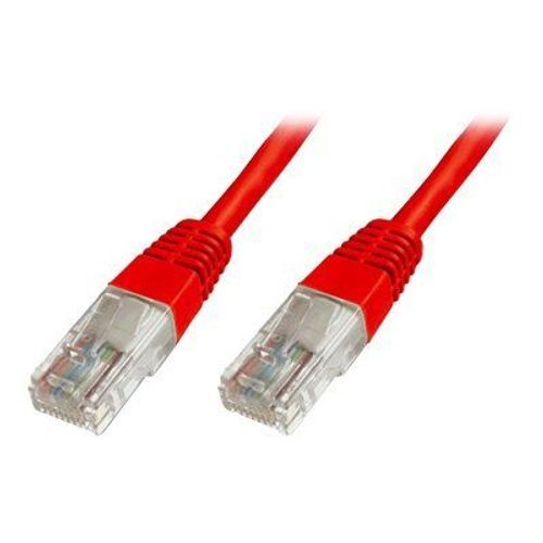 DIGITUS Ecoline - Cordon de raccordement - RJ-45 (M) pour RJ-45 (M) - 3 m - UTP - CAT 5e - démarré - rouge