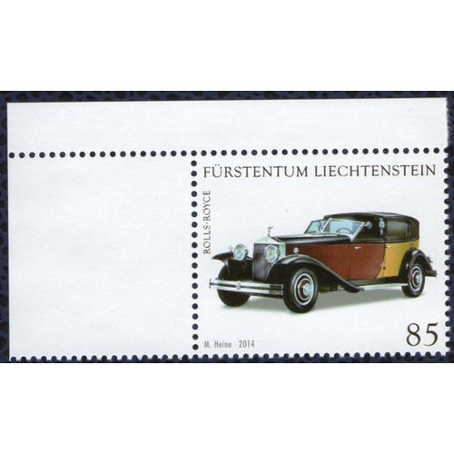 Liechtenstein 2014 Neuf Stamp Coin De Feuille Car Voiture Rolls Royce