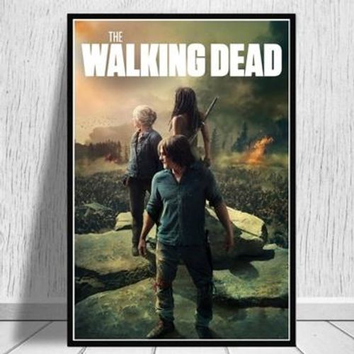 Affiche en toile The Walking Dead,mpression murale Poster pour salon chambre ¿¿ coucher d¿¿cor sans cadre(20*30cm)