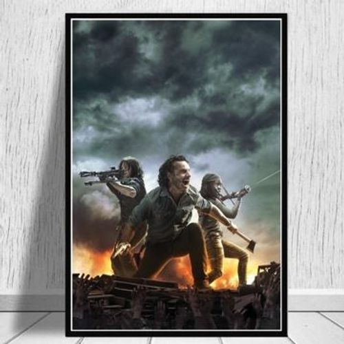 Affiche en toile The Walking Dead,mpression murale Poster pour salon chambre ¿¿ coucher d¿¿cor sans cadre(20*30cm)
