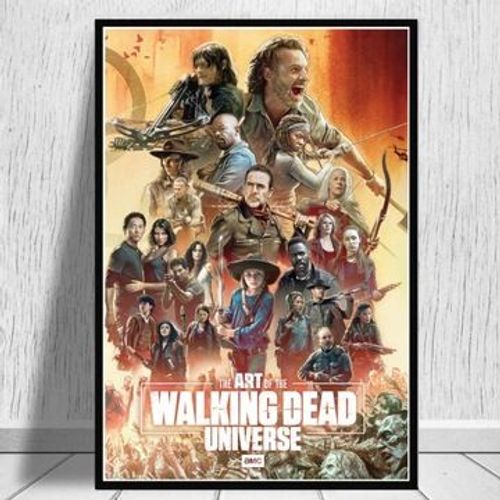 Affiche en toile The Walking Dead,mpression murale Poster pour salon chambre ¿¿ coucher d¿¿cor sans cadre(20*30cm)