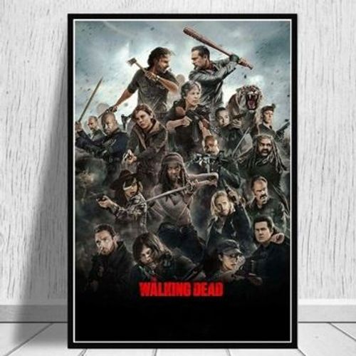 Affiche en toile The Walking Dead,mpression murale Poster pour salon chambre ¿¿ coucher d¿¿cor sans cadre(20*30cm)