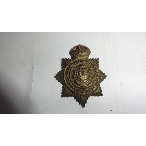 Insigne Casquette Police Sud Africaine Empire Britannique Début 20 Iéme