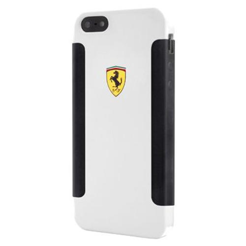 Coque Anti-Shock Blanche & Noire Ferrari Pour Iphone 5/ 5s