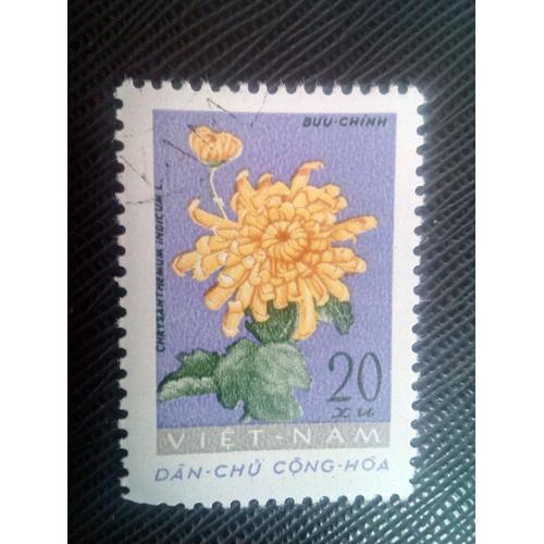 Timbre Vietnam Y T 269 Chrysanthème (Chrysanthemum Sp.) 1962 ( 140308 )