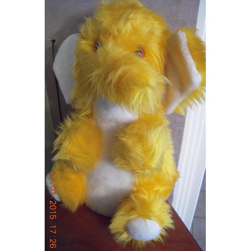 Peluche Elephant Jaune Vintage Nounours