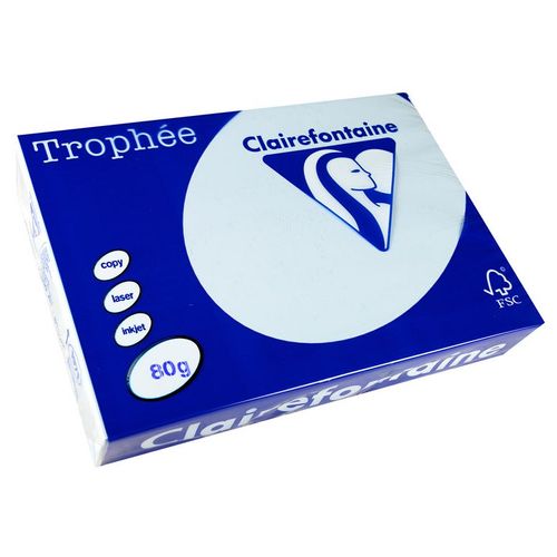 Clairefontaine Lot de 5 Ramettes 500 Feuilles Papier 80g A4 210x297 mm Certifié FSC  Bleu