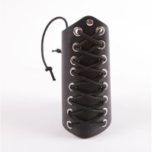 Bracelet De Force Noir Fermeture Lacet Devant Derrière Plastique Faux Cuir Mixte Hommme Femme Gothique Rock Punk Dark Cyber Bonne Qualité Boutique Black Sugar