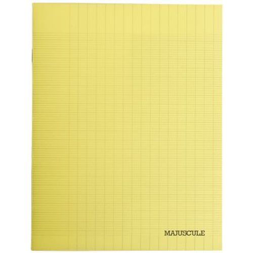 Cahier Piqures Grand Carreaux Polypropylene 17x22 64p 90g Jaune