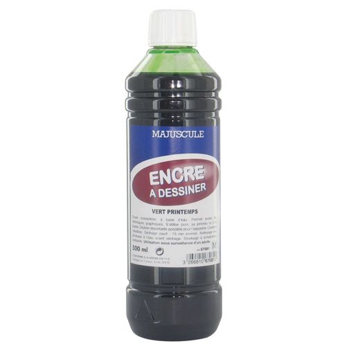 Encre A Dessin Vert Printemps - Flacon De 500ml