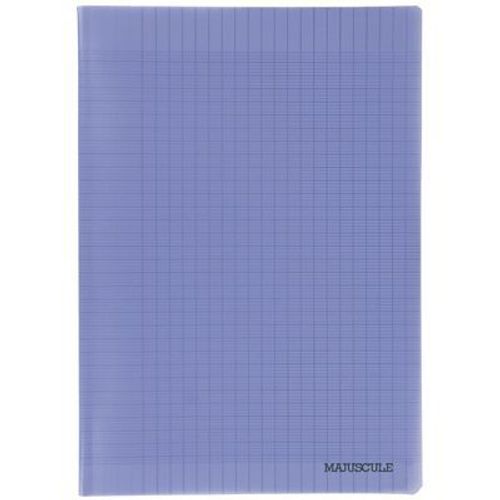 Cahier Piqûre 96p Couverture Polypropylène Violet A4 Grand Carreaux 90g