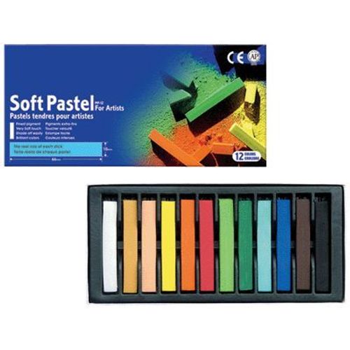 Craies Pastel Sec Carre Assorties - Boite De 12